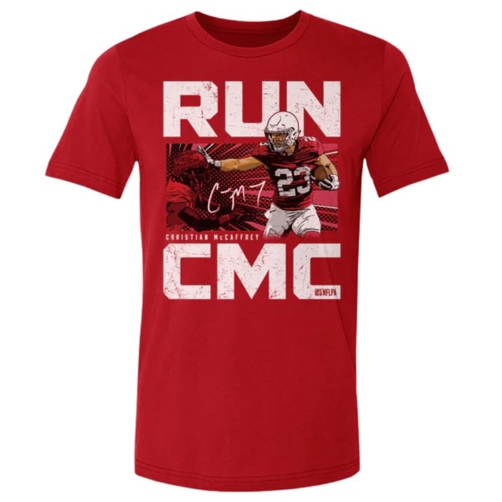 Christian McCaffrey San Francisco Shark Attack Youth T-Shirt